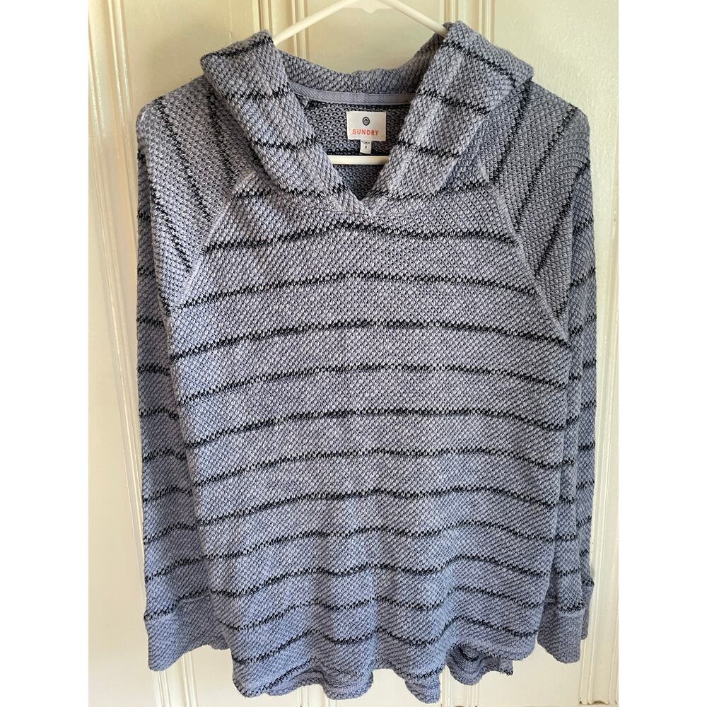 Sundry Sea Sun Salt Pullover Hoodie Blue Size L